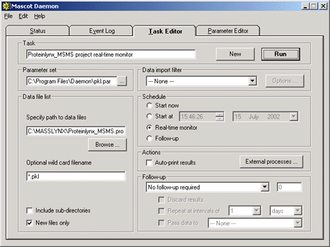daemon task tab